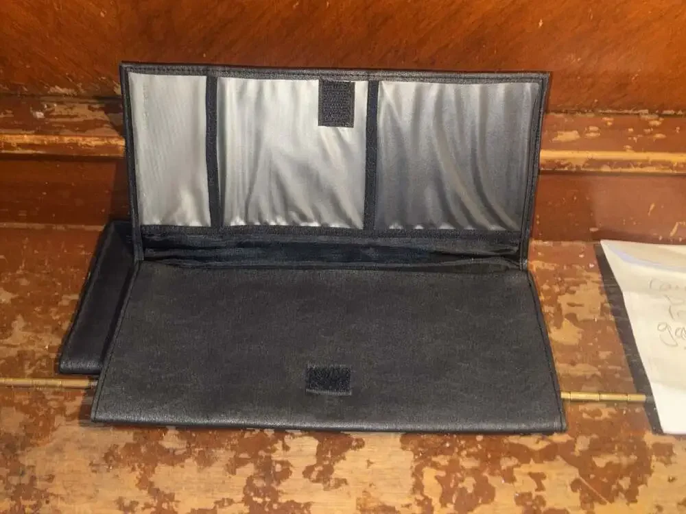 Holland America Cruise Line Black Leather Document OrganizerCheckbookWallet